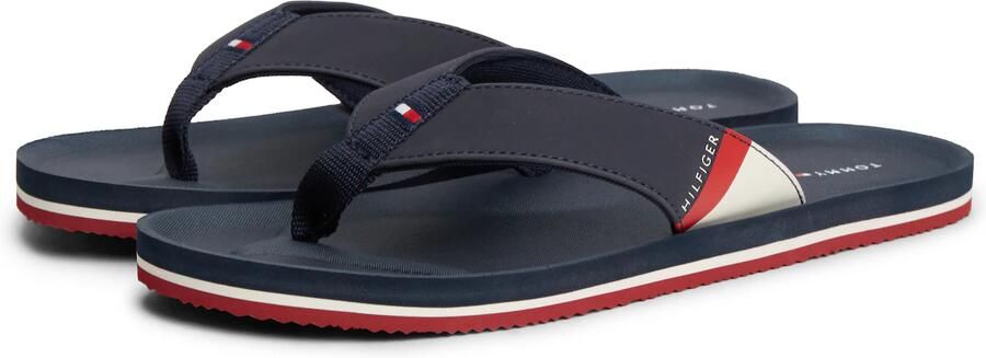 TOMMY HILFIGER Teenslippers navy rood wit - Foto 4