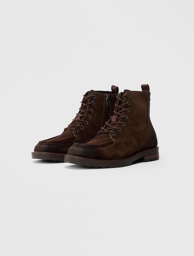 Tommy Hilfiger Veterschoenen CLEATED HILFIGER W SDE MOC BOOT veterenkellaars met modieuze mocassinnaad - Foto 2