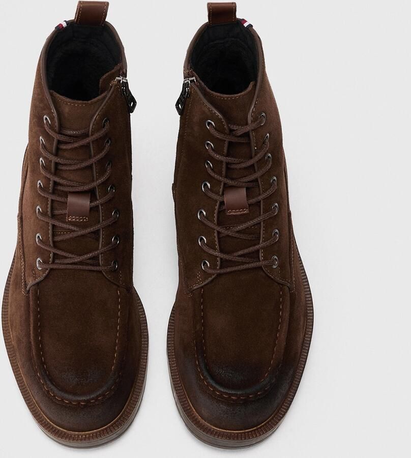 Tommy Hilfiger Veterschoenen CLEATED HILFIGER W SDE MOC BOOT veterenkellaars met modieuze mocassinnaad - Foto 5