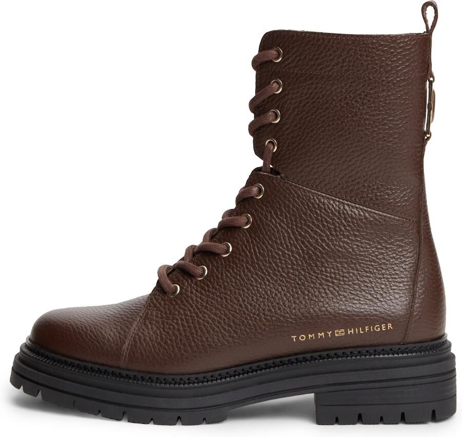 Tommy Hilfiger Veterlaars van echt rundleer