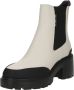 Tommy Jeans Beige Leren Enkellaarsjes Slip-On Beige Dames - Thumbnail 4