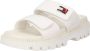 Tommy Jeans Beige Platte Sandalen voor Vrouwen Beige Dames - Thumbnail 3