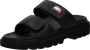 Tommy Jeans Zwarte platte sandalen voor vrouwen Black Dames - Thumbnail 4