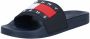 Tommy Hilfiger Tommy Jeans Flag Pool Slide Open Teen blauw - Thumbnail 4