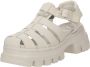Tommy Hilfiger Beige Leren Enkelband Sandaal - Thumbnail 2