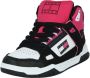 Tommy Hilfiger Zwarte Leren HighTop Casual Sneakers - Thumbnail 2
