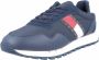Tommy Hilfiger Tommy Jeans Retro Leather Sneakers Leren Sneaker Heren Blauw - Thumbnail 9