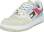 Bruin Tinten Tommy Jeans Meg Low Lage sneakers Leren Sneaker Dames Beige - Thumbnail 6