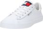 Tommy Hilfiger Witte Leren Lage Sneakers - Thumbnail 2