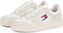 Tommy Jeans TJM Retro Basketess leren sneakers ecru - Thumbnail 3