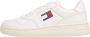 TOMMY JEANS Tommy Hilfiger Retro Basket Essential dames sneaker Wit roze - Thumbnail 5