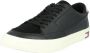 Tommy Hilfiger Zwarte Polyester Sneaker met Contrasterende Details Black Heren - Thumbnail 2
