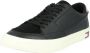 Tommy Hilfiger Zwarte Herensneakers met Contrasterende Details Zwart Heren - Thumbnail 2