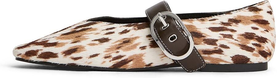 Tommy Jeans Ballerina met riempjes bruin mokka wit
