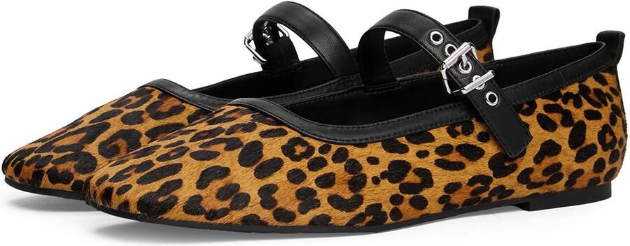 Tommy Jeans Ballerina met riempjes bruin zwart - Foto 4