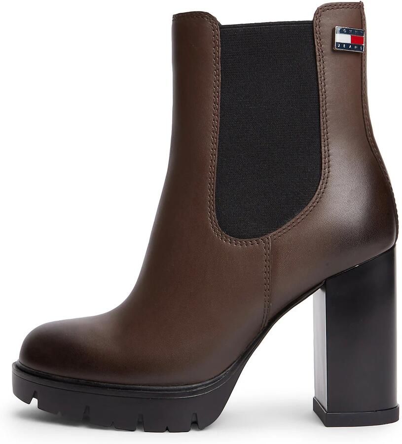 Tommy Jeans Chelsea boots bruin zwart