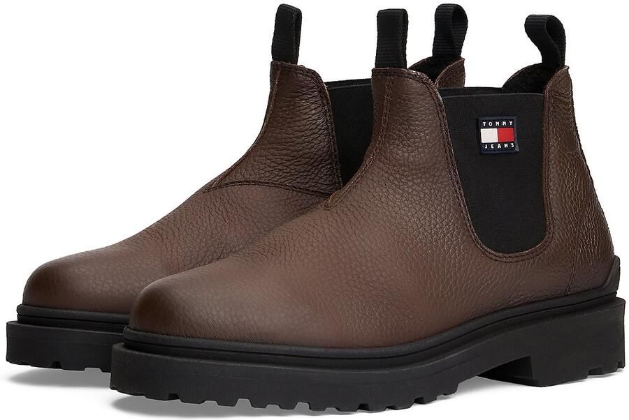 Tommy Jeans Chelsea boots bruin zwart - Foto 5