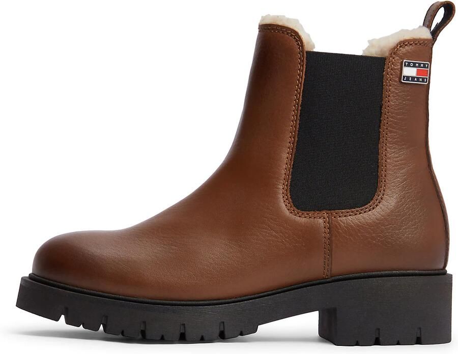Tommy Jeans Chelsea boots roestbruin zwart - Foto 1