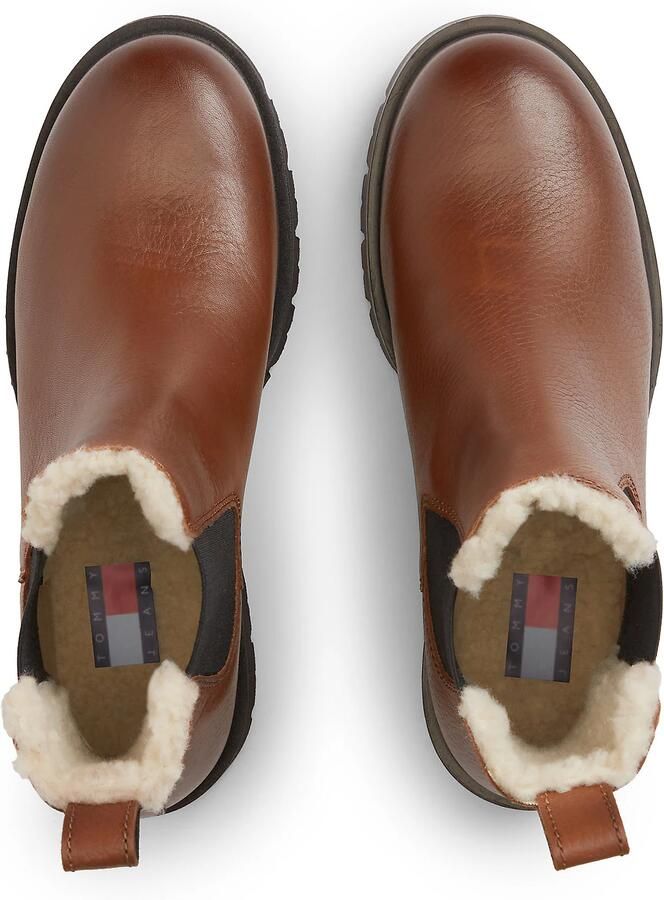 Tommy Jeans Chelsea boots roestbruin zwart - Foto 5