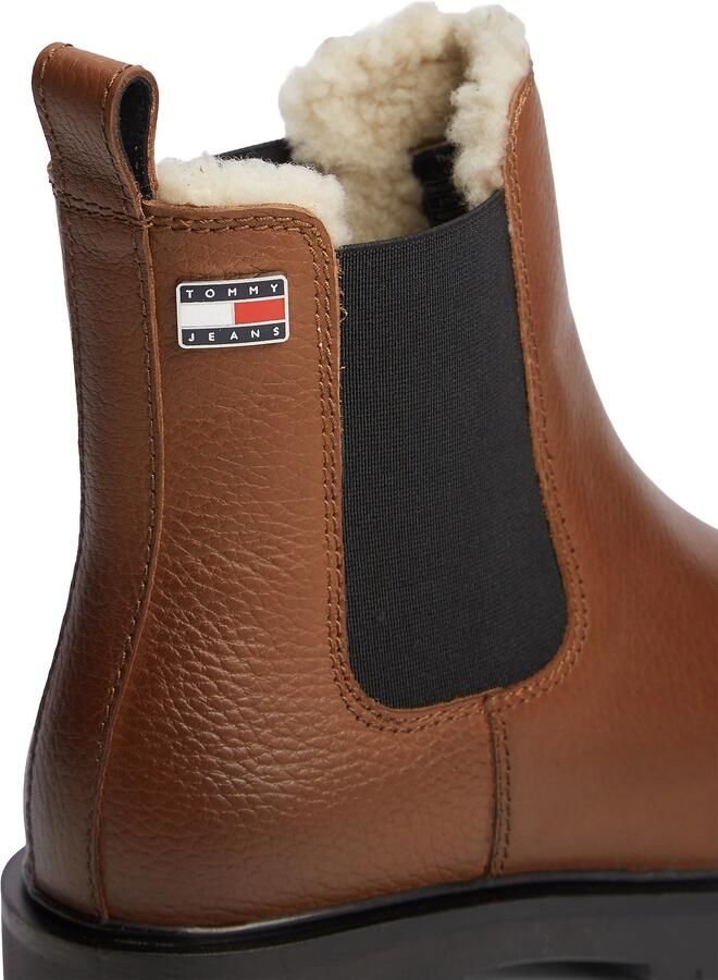 Tommy Jeans Chelsea boots roestbruin zwart - Foto 6