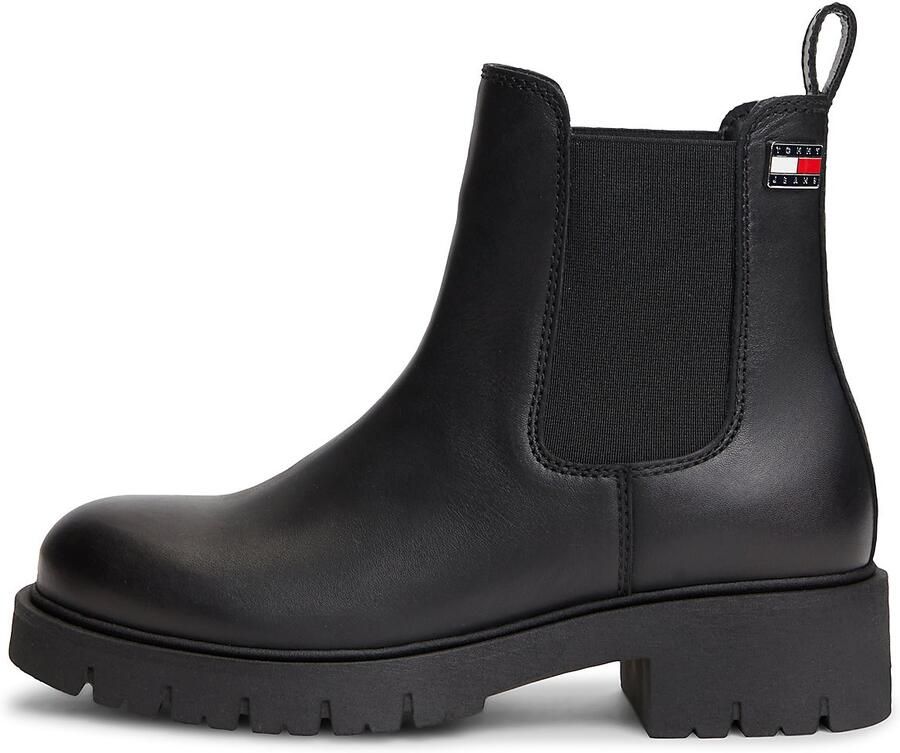 Tommy Jeans Boots van runder nappa met profielzool