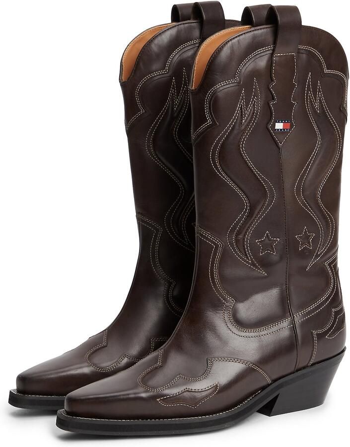 Tommy Jeans Cowboylaarzen bruin - Foto 4