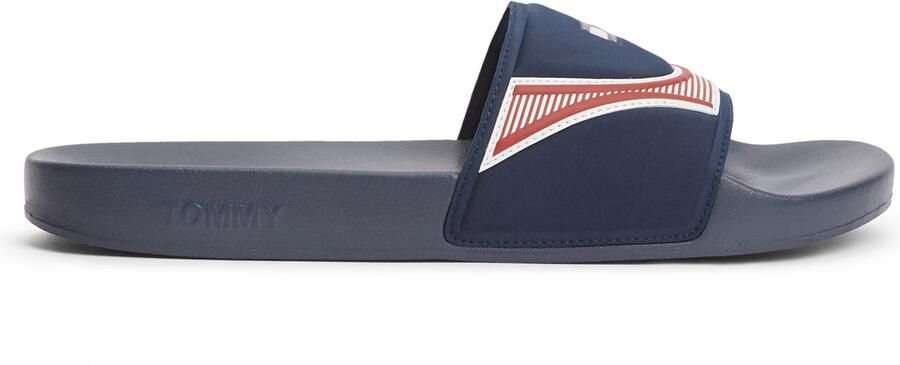 Tommy Jeans Muiltjes 'Logo Strap Pool' navy cranberry wit - Foto 6