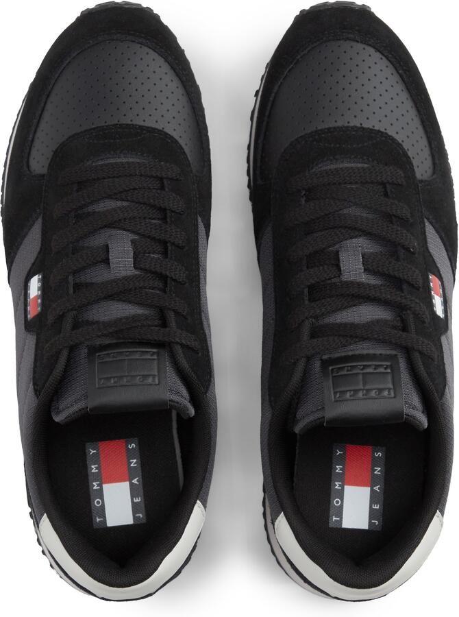 Tommy Jeans Sneakers laag antraciet zwart wit - Foto 4