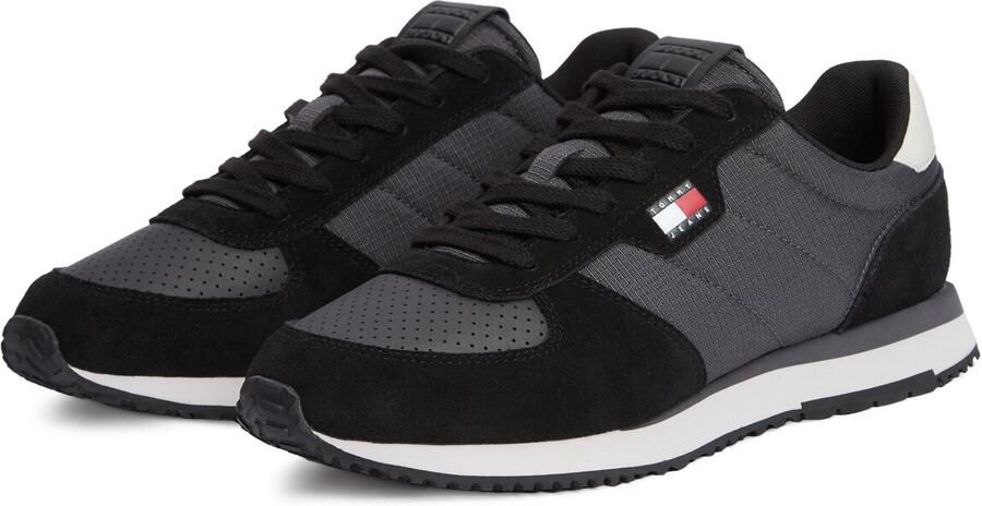 Tommy Jeans Sneakers laag antraciet zwart wit - Foto 6