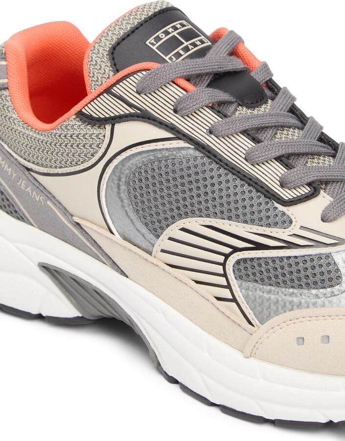 Tommy Jeans Sneakers laag 'ARCHIVE' beige donkergrijs neonoranje - Foto 5