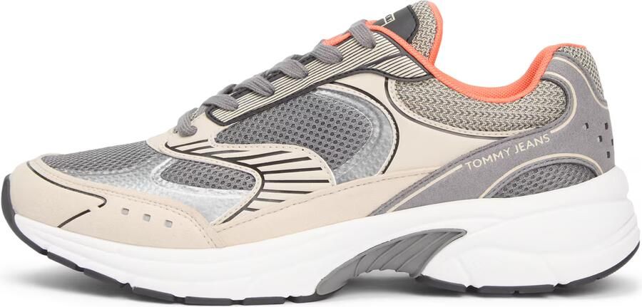 Tommy Jeans Sneakers laag 'ARCHIVE' beige donkergrijs neonoranje - Foto 6