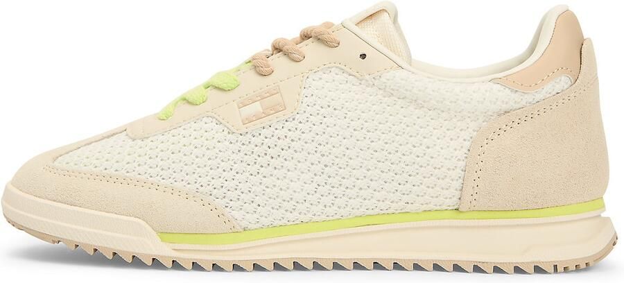 Tommy Jeans Sneakers laag beige crème lichtbeige limoen