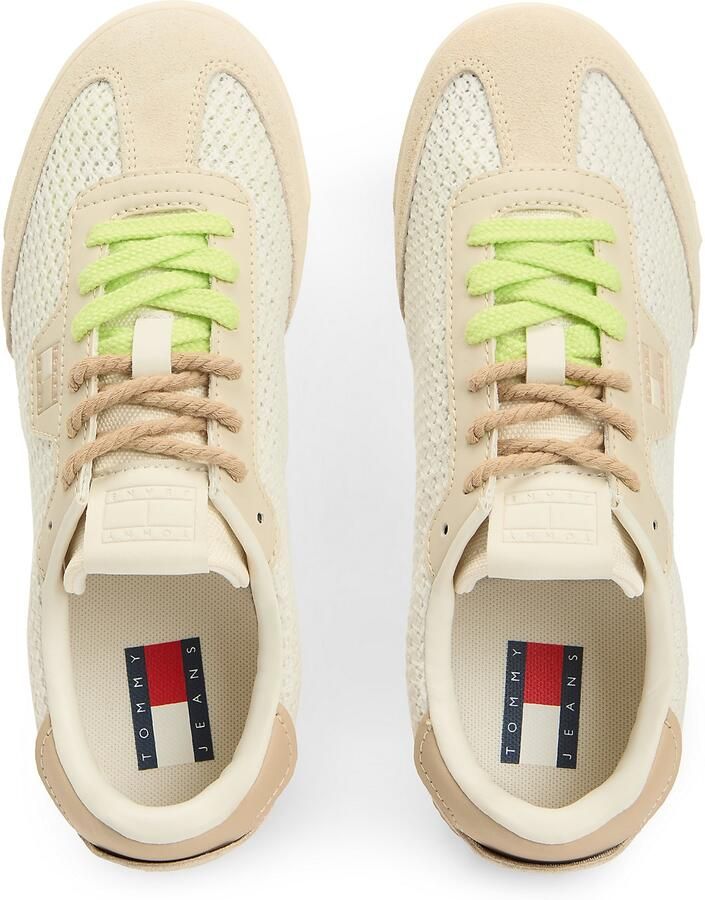 Tommy Jeans Sneakers laag beige crème lichtbeige limoen - Foto 4