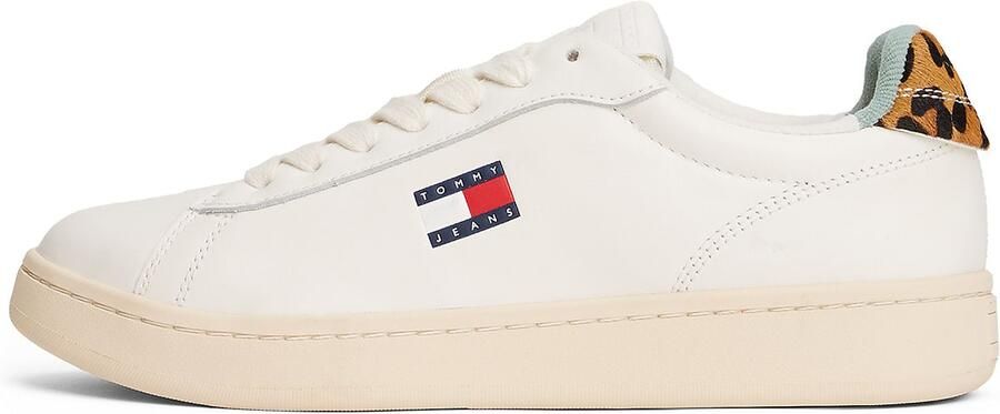 Tommy Jeans Sneakers laag blauw bruin rood zwart wit