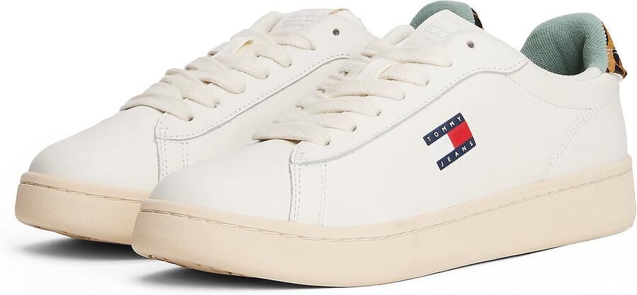 Tommy Jeans Sneakers laag blauw bruin rood zwart wit - Foto 6
