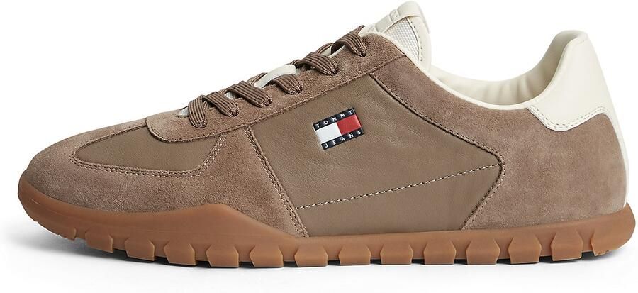 Tommy Jeans Sneakers laag bruin wit
