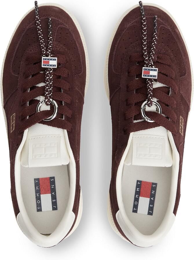 Tommy Jeans Sneakers laag chocoladebruin wit - Foto 4
