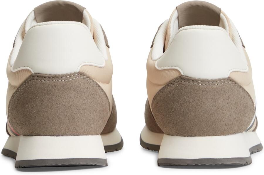 Tommy Jeans Sneakers hoog crème donkerbeige donkerblauw rood wit - Foto 4