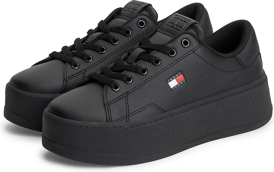 Tommy Jeans Sneakers laag donkerblauw grenadine zwart wit - Foto 6