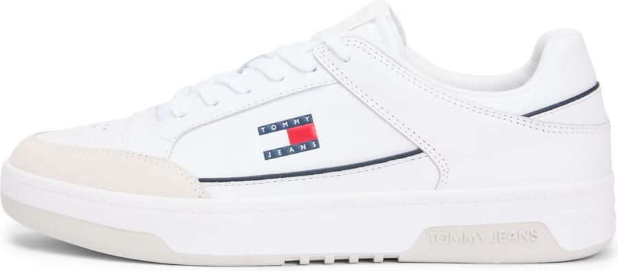 Tommy Jeans Sneakers laag donkerblauw knalrood wit offwhite - Foto 4