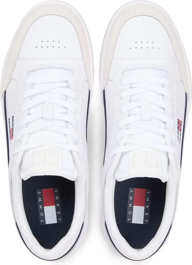 Tommy Jeans Sneakers laag donkerblauw knalrood wit offwhite - Foto 5