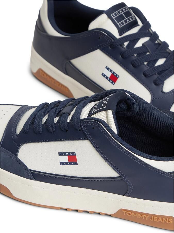 Tommy Jeans Sneakers laag donkerblauw natuurwit - Foto 3