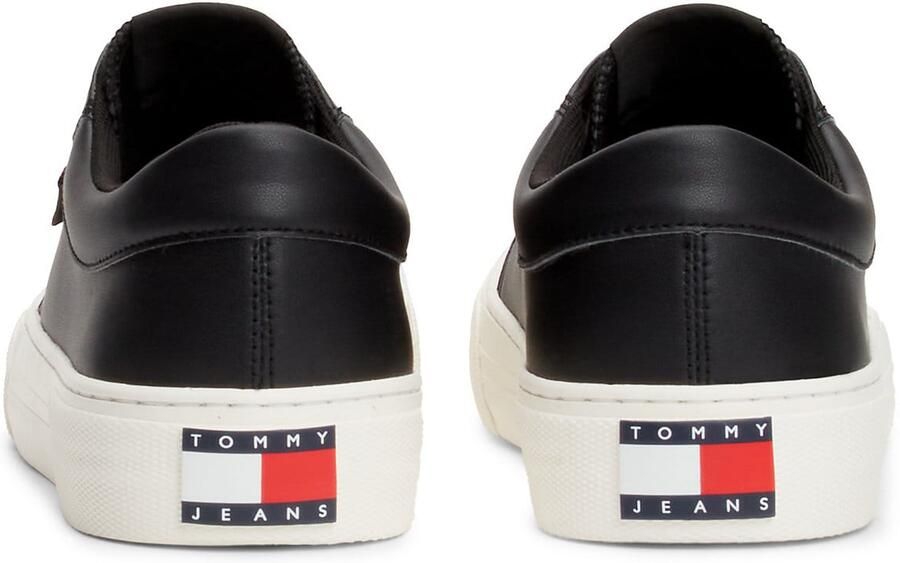 Tommy Jeans Zwarte PU Leren Skate Derby Sneakers Black Heren - Foto 5