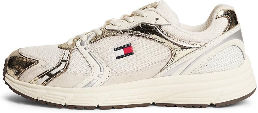 Tommy Jeans Sneakers laag ivoor goud zilver