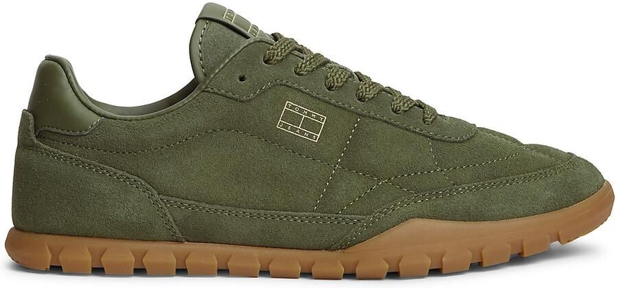 Tommy Jeans Sneakers laag lichtbeige groen gemêleerd