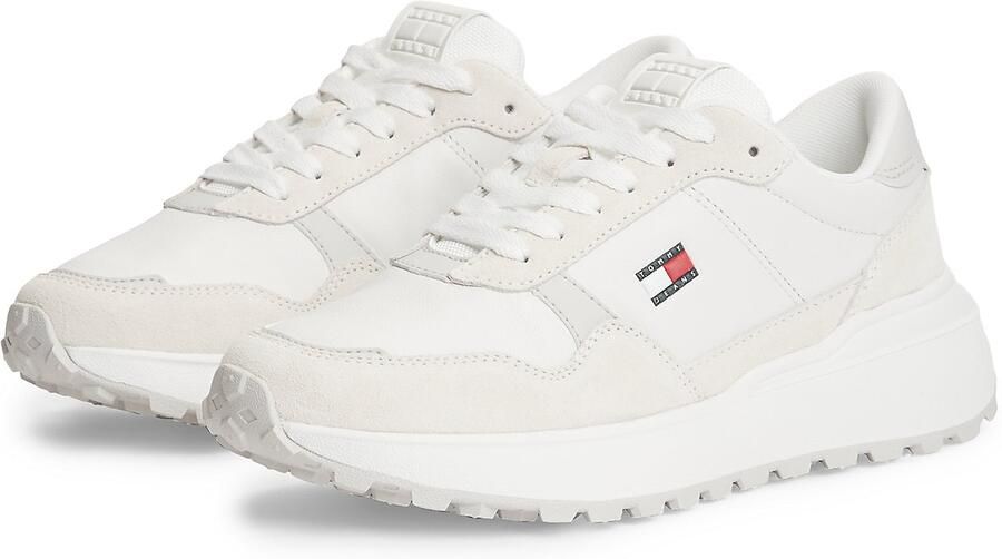 Tommy Jeans Sneakers laag lichtbeige marine rood wit - Foto 2