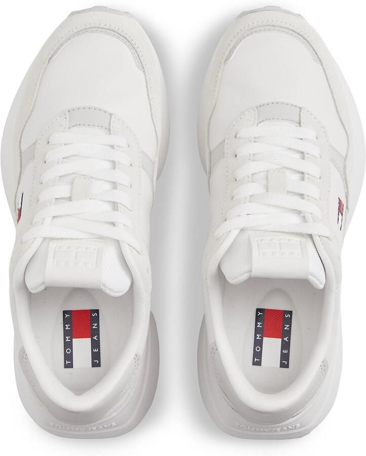 Tommy Jeans Sneakers laag lichtbeige marine rood wit - Foto 4