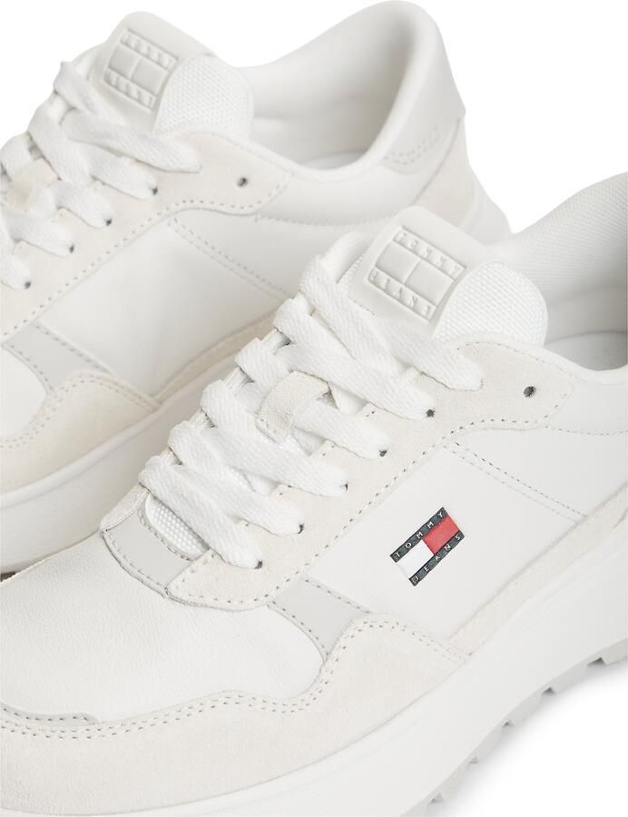 Tommy Jeans Sneakers laag lichtbeige marine rood wit - Foto 6
