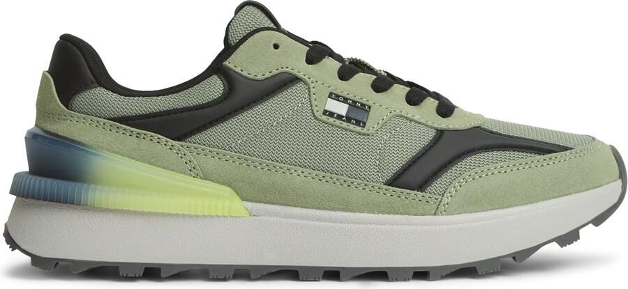 Tommy Jeans Sneakers laag lichtgrijs neongroen lichtgroen - Foto 6