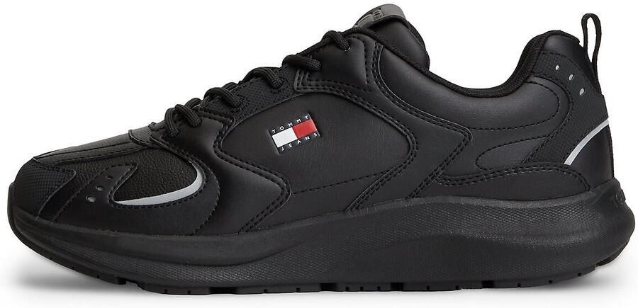 Tommy Jeans Sneakers laag lichtgrijs zwart